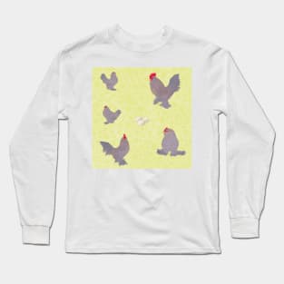 Porcelain Belgian D'Uccle Pattern Yellow Long Sleeve T-Shirt